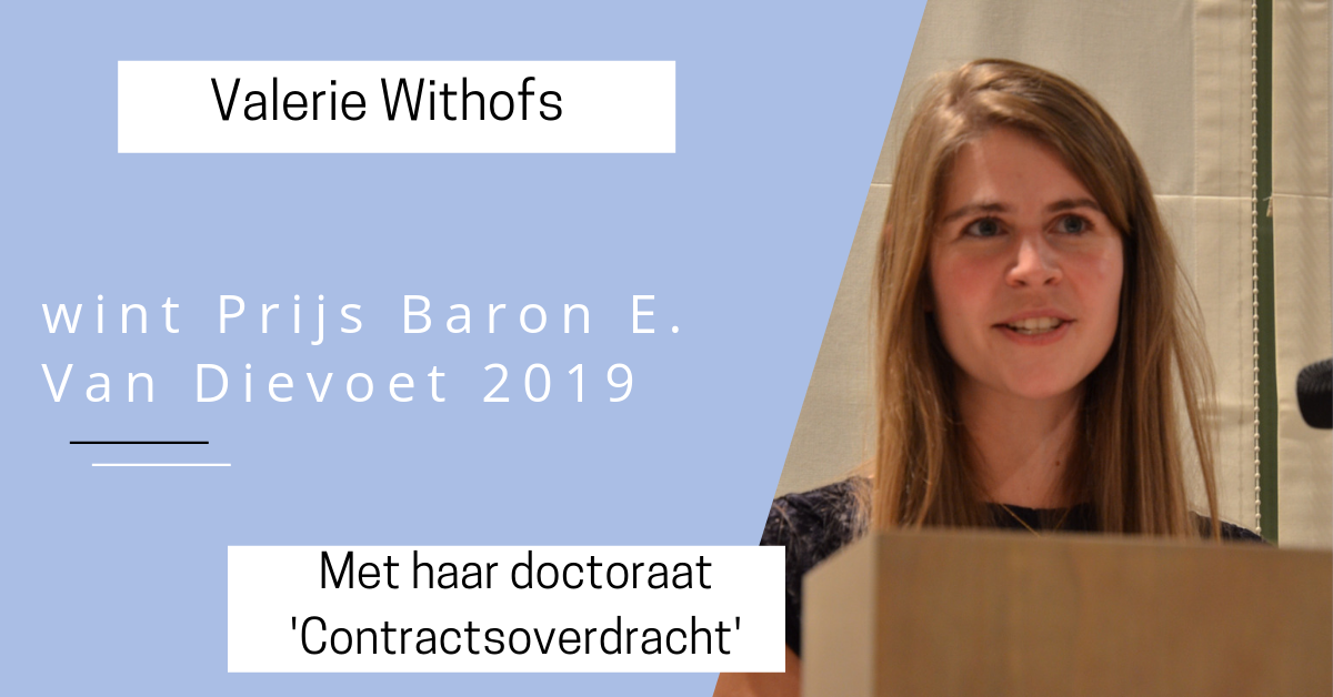 Valerie withofs wint de vijfjaarlijkse prijs Baron E. Van Dievoet 2019
