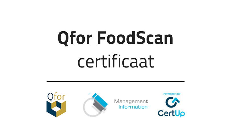 We behaalden het Qfor FoodScan certificaat
